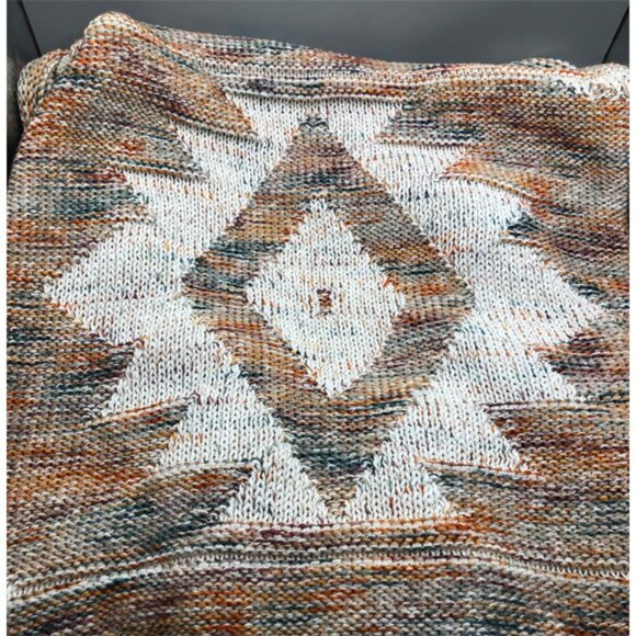 New old stock vintage 90's Southwestern Style Boxy Knit Sweater Sz M Giftable. - Picture 4 of 9